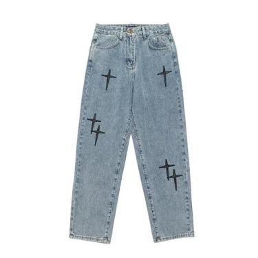 Imagem de Calça Jeans Larga Masculina 2023 - Streetwear Coreana, Casual e Solta 