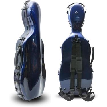 Imagem de Estojo De Viola Leve De Fibra De Carbono Para Tamanho De 16 Ih A 16,5 Ih Estojo De Viola Rígido Com Alças Traseiras, Casca à Prova D'água, Dark Blue