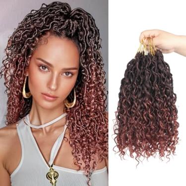 Imagem de Vemet Cabelo de crochê Goddess Locs 30,5 cm, 9 pacotes de cabelo sintético sintético para mulheres negras, extensões de cabelo River Locs estilo crochê pré-enrolado com pontas encaracoladas