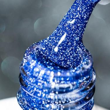 Imagem de BURANO Esmalte de gel com glitter reflexivo, azul royal UV LED 7,3 ml brilho esmalte holográfico glitter gel cura necessidade para DIY Home S12