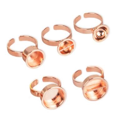 Imagem de HOTWE Copos de anel de tinta, anéis de liga de tampa de pigmento para maquiagem semipermanente de microblading, suporte de copos de matel de cola de tinta para delineador de cílios, suprimentos de