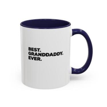 Imagem de Caneca de café Granddaddy – Presente de destaque engraçado para vovô, copo de cerâmica novidade - ideia de presente de aniversário e Natal (azul-marinho, 325 ml)
