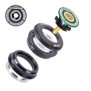Imagem de ZTTO Fone de ouvido para bicicleta, MTB 44 mm ZS44 1-1/20.3 cm 28,6 mm, garfo de tubo reto, estrutura de bicicleta de estrada de montanha, perfil baixo, semiintegrado, 4444S (verde)