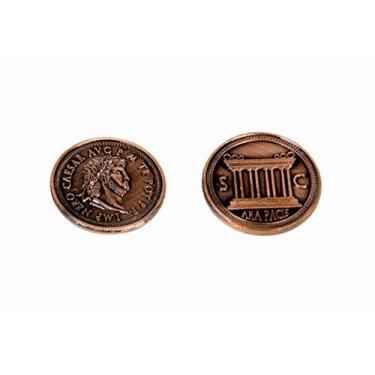Imagem de The Broken Token - Roman Copper Coin - Fantasy Coin 25mm Metal Novelty Coins - Cosplay and TTRPG Game Pieces - Pack of 10