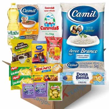 Imagem de Cesta Básica de Alimentos Essênciais Empresas Doações - Arcanjo Mix