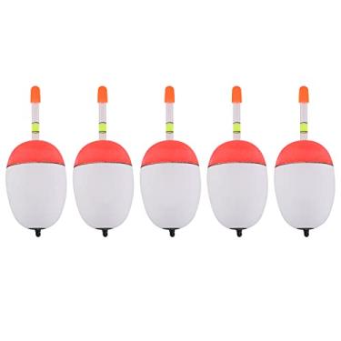 Imagem de Bóia de Pesca, Fácil de Transportar, Alta Sensibilidade, Bóia Flutuante, Boia de Pesca, Material de Espuma EVA, Formato Oval, Pacote de 5, Boia de Pesca No Cais (60g)