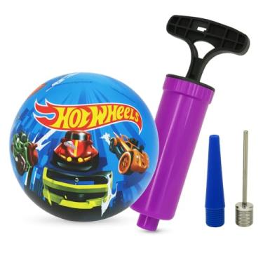 Imagem de Kit Bola de Vinil Infantil 22cm com Bomba de Ar Manual – Brinquedo Divertido para Crianças + Acessório de Encher