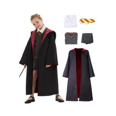 Imagem de Conjunto de uniformes escolares mágicos de fantasia infantil de bruxa 