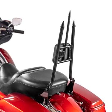 Imagem de Mofun 31" Height Passenger Sissy Bar Quick Release Backrest Sissy Bar Compatible with Harley Touring Street Road Electra Glide Road King 2009-2025 Gloss Black