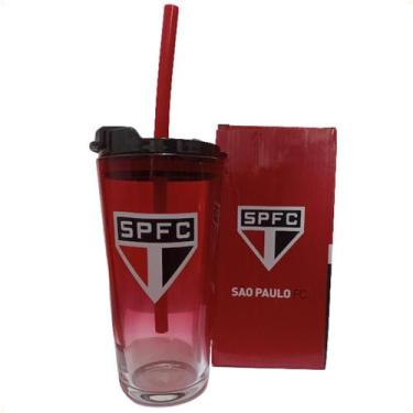 Imagem de Copo de Vidro SÃO PAULO 750ml Mileno Com Tampa E Canudo Ref. YS2182