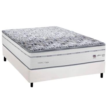 Imagem de Cama Box Casal: Colchão Molas MasterPocket Ensacadas Herval Maxspring C1723 + Base CRC Corano White (138x188)