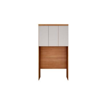 Imagem de Módulo de Quarto Solteiro Armário Ponte Aéreo Rizon/Linea c/ 3 Portas Cumaru/Fendi - Novo Horizonte