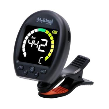 Imagem de simhoa Afinador de guitarra com clipe, afinação leve, rápida e precisa para violino, viola e baixo, Preto