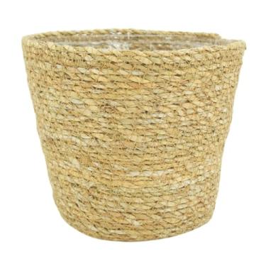 Imagem de Vaso Cachepot de Fibra Natural 18X16CM para Plantas Jardim Vasos