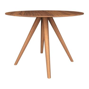 Imagem de Mesa de Jantar 4 Lugares Redonda 107cm 100%MDF Grécia R02 Nogueira - Mpozenato