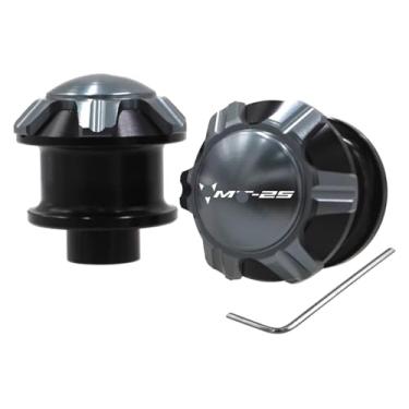 Imagem de BYYINGSUS Compatível com YZF R3 R25 MT03 MT-03 MT25 MT-25 Acessórios de motocicleta CNC Parafusos de suporte deslizante de carretel de braço oscilante (MT25 cinza)