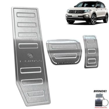 Imagem de Descanso + Pedaleiras Volkswagen T-Cross Gravação em Prata