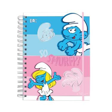 Imagem de DAC - Caderno Smart Universitário com 140 folhas (90g) e 15 divisórias Fechamento em Elástico - Smurfs