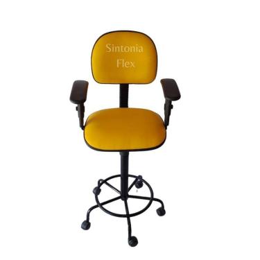 Imagem de Cadeira Secretaria Caixa Alta Braço Regulagem Altura Estrela