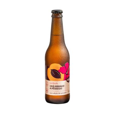 Imagem de Kit 2X: Chá de Hibisco com Pêssego Gaseificado Brazô 350ml
