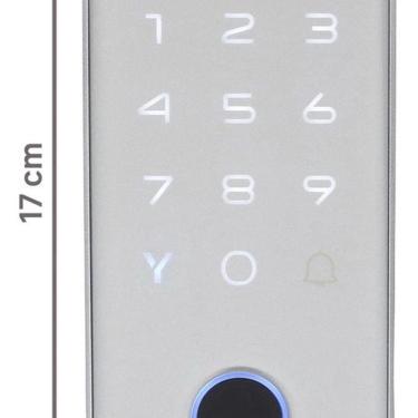 Imagem de Fechadura Digital Prata Senha Tag Elsys Tecno
