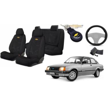 Imagem de Kit Capas Tecido Elegantes para Bancos Chevette 1973-1994 + Volante + 