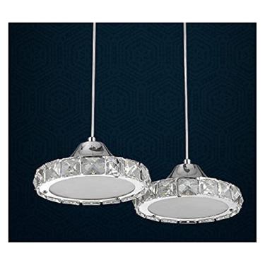 Imagem de Luminária retrô, lustre moderno, luminária pendente de cristal, lâmpada suspensa compatível com sala de jantar, cozinha, ilha, luzes pendentes, decoração para casa