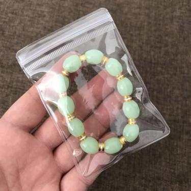 Imagem de SUBGIU Bolsas de joias antimanchas de PVC transparente para armazenamento de joias com zíper embalagem de plástico para brincos (50 peças de sacos de joias de PVC grandes 9 x 13 cm)