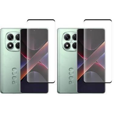 Imagem de kit 02 Película De Vidro Curva Temperada 3D 9D Para Xiaomi POCO X7 5G / Redmi Note 14 Pro/Note 14 Pro+ Plus