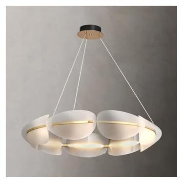 Imagem de Lustre de acrílico criativo LED Nordic Modern Iron Gold Pendant Light Sala de estar Quarto Luminárias, Lustres