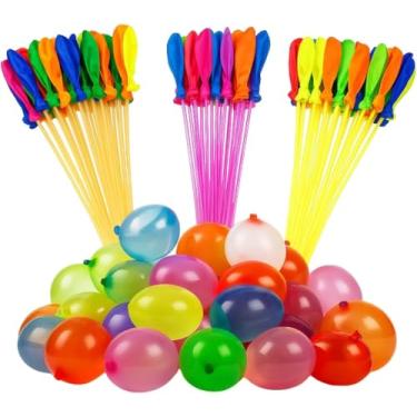 Imagem de Kit 111 Balões/Bexigas de Água Coloridas – Enchimento Rápido e Fácil – Látex Resistente para Guerra de Balões, Festa Infantil, Piscina, Praia e Brincadeiras ao Ar Livre