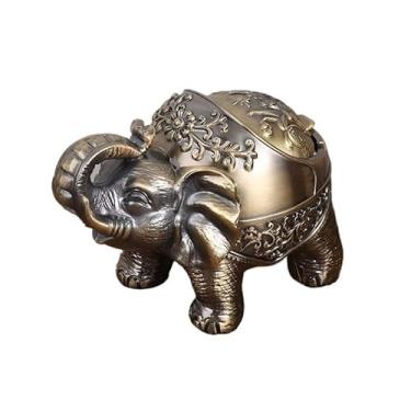 Imagem de Cinzeiro de ervas daninhas cinzeiro esférico de elefante de liga de zinco, prático cinzeiro doméstico cinzeiros para cigarros (tamanho: 2)
