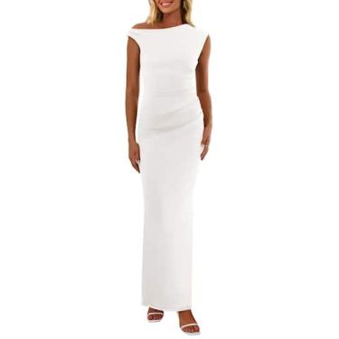 Imagem de Vestido longo feminino PRETTYGARDEN 2025, branco de verão, tamanho GG