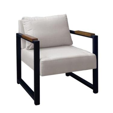 Imagem de Poltrona Decorativa Ferro Estilo Industrial Ipanema - Gonçalves Decor,