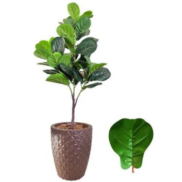 Imagem de Planta Fícus Lyrata Artificial Arranjo Completo Com Vaso - Flor Imp