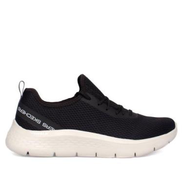 Imagem de Tênis Masculino Skechers Go Walk Flex Preto/Branco, Preto, Branco, 41