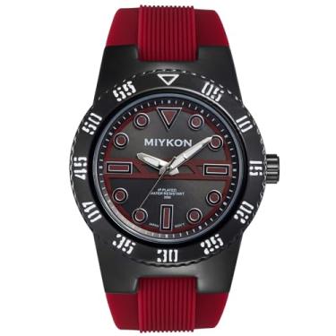 Imagem de Miykon Relógios de mergulho masculinos | Relógio analógico esportivo casual masculino com pulseira de silicone genuína e confortável | ponteiros luminosos, vidro resistente a arranhões, quartzo