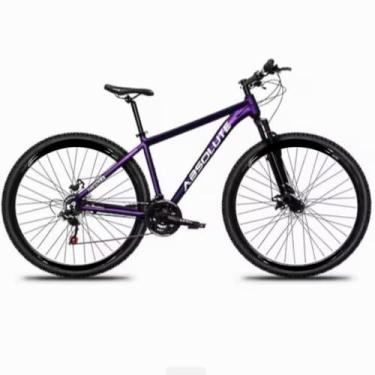 Imagem de Bicicleta Aro 29 Absolute Nero 5 24V MTB Aluminio Freio Mecânico Suspensão 80mm Unissex (Roxo, 13)