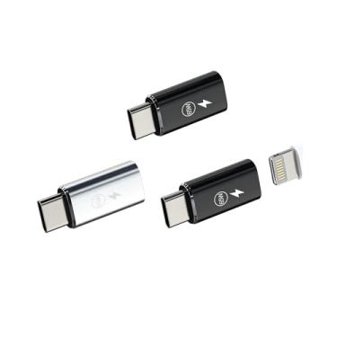 Imagem de Adaptador de cabo de carregamento Lightning para USB C 65W (pacote com 3) conector de porta de cabo carregador fêmea para tipo C macho para iPhone 16 para Apple Power Adapter Mobile para iPad