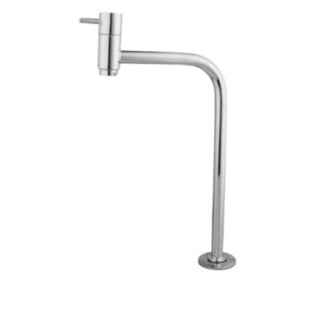 Imagem de Rede Multicoisas Torneira Alta para Cuba, Metal e Inox, Acabamento Cromado, Prateado, para Banheiro e Lavatório, Montagem em Bancada, 1 Alça, Sistema 1/4 de Volta com Pastilhas Cerâmicas