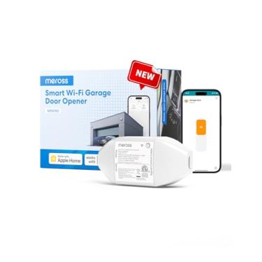 Imagem de meross Controle remoto inteligente para abridor de porta de garagem, compatível com Apple HomeKit, Amazon Alexa, Google Assistant, CarPlay e SmartThings, compatibilidade aprimorada