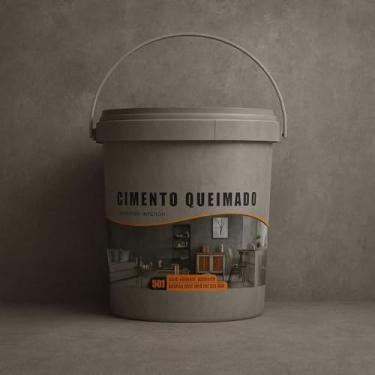 Imagem de Revestimento Cimento Queimado Piso E Parede Pronto Pra Uso 5Kg