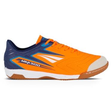 Imagem de Chuteira Penalty Max 300 Futsal Laranja e Branca 38