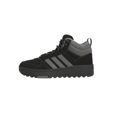 Imagem de adidas Tênis infantil unissex Hoops 4.0 cano médio, Preto/cinza/preto, 20