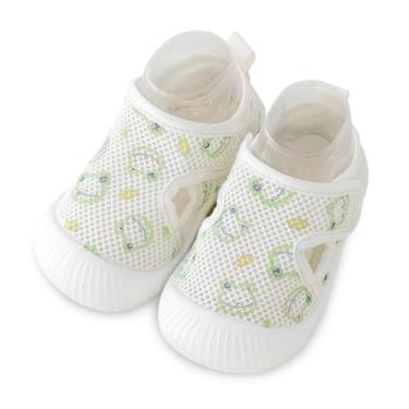 Imagem de Adigau Sapatos infantis para bebês primeiros passos sem cadarço macio sandálias de malha respirável bico largo sapatos de verão 6 a 36 meses, Sapo, 18-24 Months Toddler