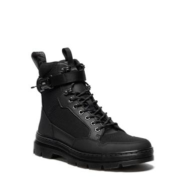 Imagem de Dr. Martens Bota de combate unissex para adultos, Tela hexagonal reciclada preta + ajax, 10 Women/9 Men