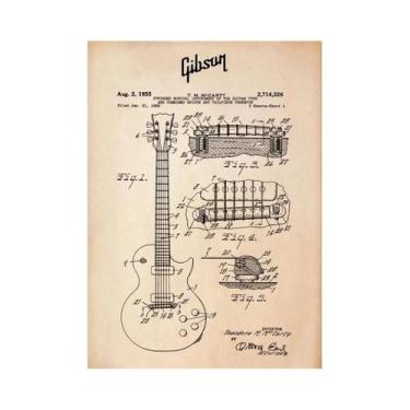Imagem de Pôster De Arte Em Tela De Guitarra, Piano E Bateria, Decoração De Pare