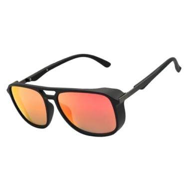 Imagem de Óculos de Sol Quadrado Soldador Premium Estilho Alok Steampunk Retrô Clássico Vintage Moderno UV400 Masculino Feminino Unisex - Modelo Leblon 2.0 - Cacife Brand (Vermelho Espelhado)