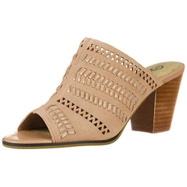 Imagem de Bella Vita Sandália feminina Koraline Slide on Block Heel Mule, Couro de camurça blush, 10 2W US