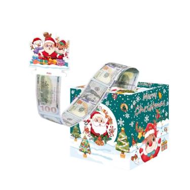 Imagem de Caixa de presente surpresa de Papai Noel com cartão de Natal e 50 peças de sacolas transparentes